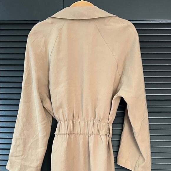 H&M Oversized Camel Trench Coat, Timeless Closet Staple, Size Small - Picture 11 of 15